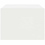 Tv-Benk Med Led-Lys Hvit 75X35,5X25 Cm