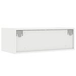 Tv-Benk Med Led-Lys Hvit 75X35,5X25 Cm