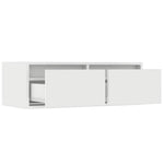Tv-Benk Med Led-Lys Hvit 75X35,5X25 Cm
