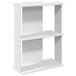 Bokhylle 3 Etasjer Hvit 60X30X80 Cm Konstruert Tre