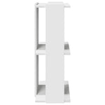 Bokhylle 3 Etasjer Hvit 60X30X80 Cm Konstruert Tre