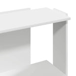 Bokhylle 3 Etasjer Hvit 60X30X80 Cm Konstruert Tre