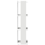 Bokhylle 3 Etasjer Hvit 60X30X120 Cm Konstruert Tre