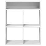 Bokhylle Hvit 66X31X80 Cm Konstruert Tre