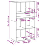 Bokhylle Hvit 66X31X112 Cm Konstruert Tre