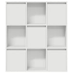 Bokhylle Hvit 89X24X101,5 Cm Konstruert Tre