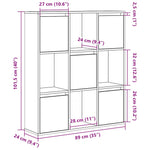 Bokhylle Hvit 89X24X101,5 Cm Konstruert Tre