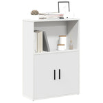 Bokhylle Hvit 60X24X85 Cm Konstruert Tre
