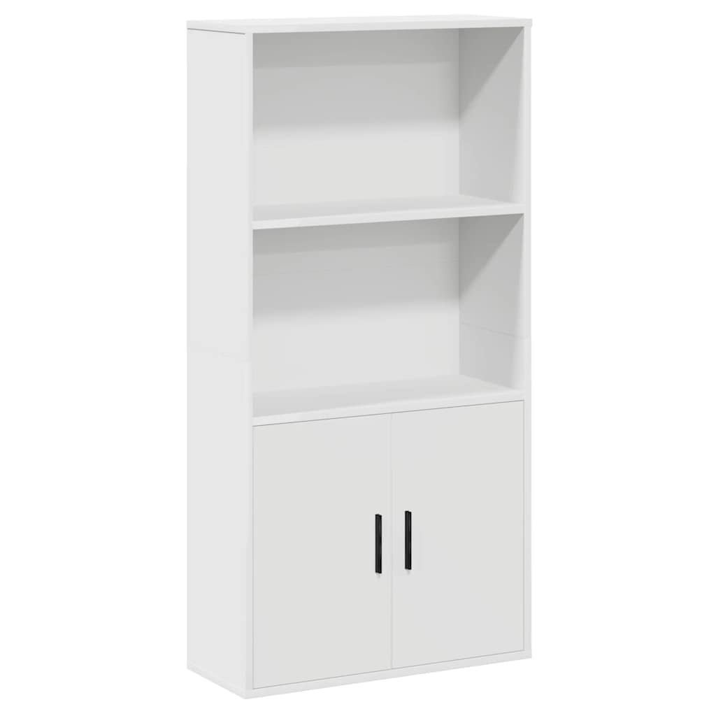 Bokhylle Hvit 60X24X120 Cm Konstruert Tre