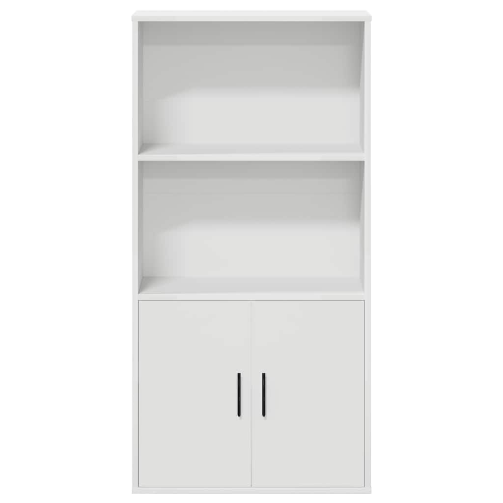 Bokhylle Hvit 60X24X120 Cm Konstruert Tre