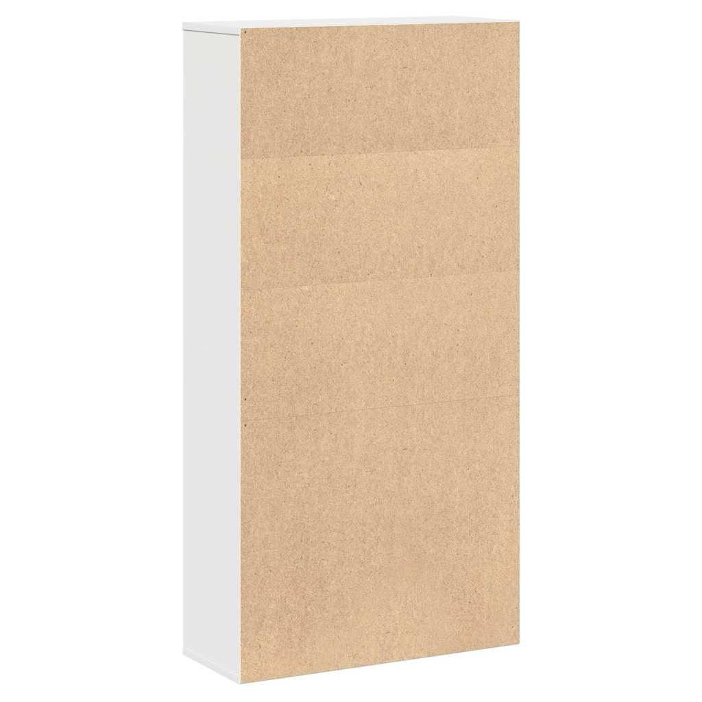Bokhylle Hvit 60X24X120 Cm Konstruert Tre