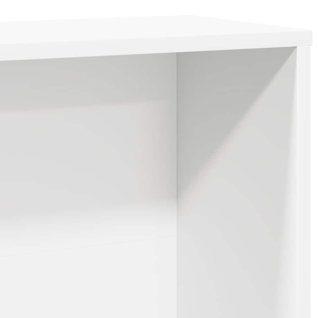 Bokhylle Hvit 60X24X120 Cm Konstruert Tre