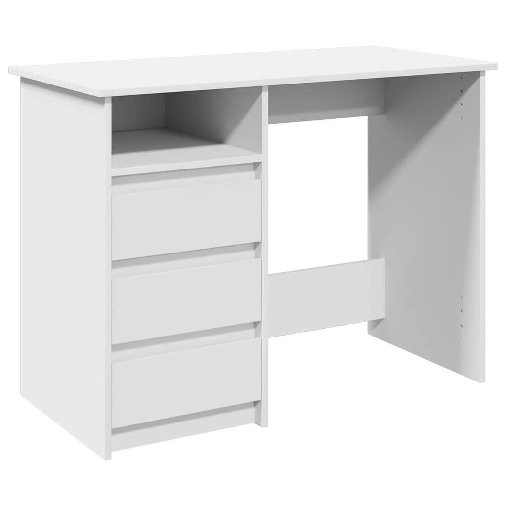 Skrivebord Hvit 102X50X75 Cm Konstruert Tre