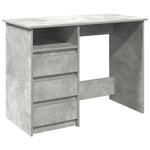 Skrivebord Betonggrå 102X50X75 Cm Konstruert Tre