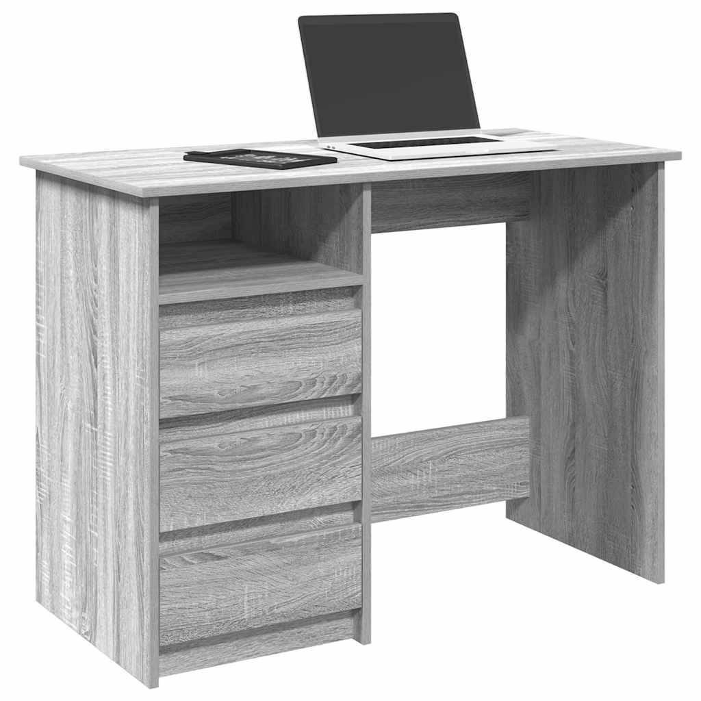 Skrivebord Grå Sonoma 102X50X75 Cm Konstruert Tre