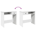 Skrivebord Hvit 80X40X75 Cm Sponplate