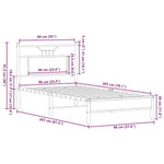 Sengeramme Uten Madrass Sonoma Eik 90X200 Cm Konstruert Tre