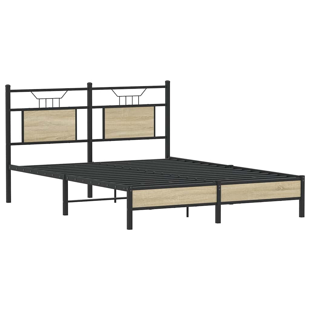 Sengeramme Uten Madrass Sonoma Eik 140X200 Cm Konstruert Tre