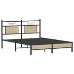 Sengeramme Uten Madrass Sonoma Eik 140X200 Cm Konstruert Tre