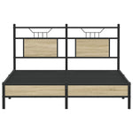 Sengeramme Uten Madrass Sonoma Eik 140X200 Cm Konstruert Tre