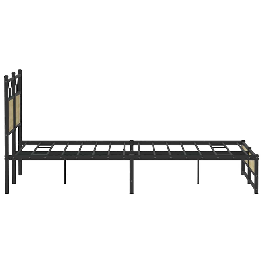 Sengeramme Uten Madrass Sonoma Eik 140X200 Cm Konstruert Tre
