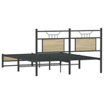 Sengeramme Uten Madrass Sonoma Eik 140X200 Cm Konstruert Tre