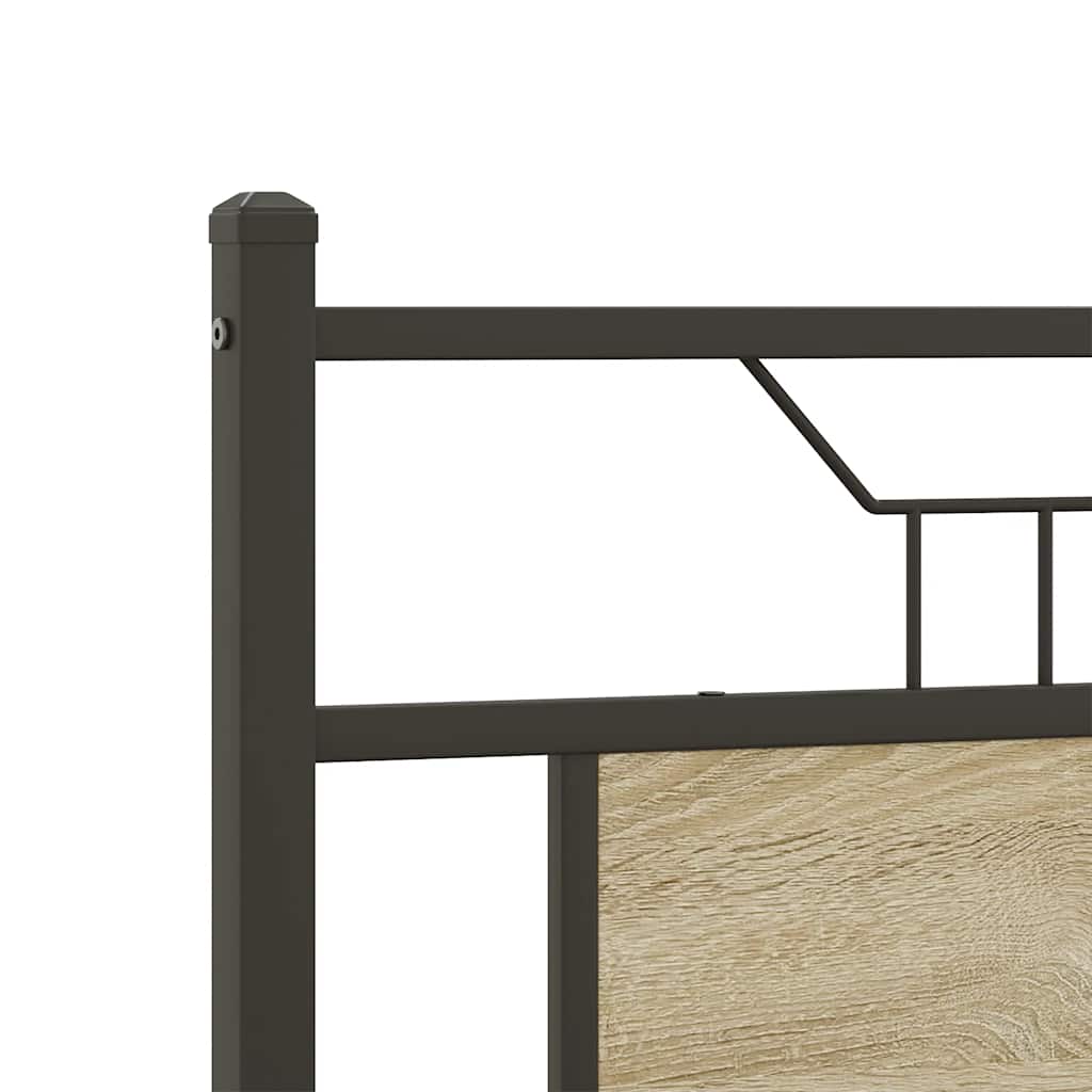 Sengeramme Uten Madrass Sonoma Eik 140X200 Cm Konstruert Tre