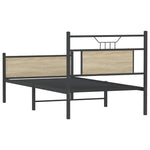 Sengeramme Uten Madrass Sonoma Eik 90X200 Cm Konstruert Tre