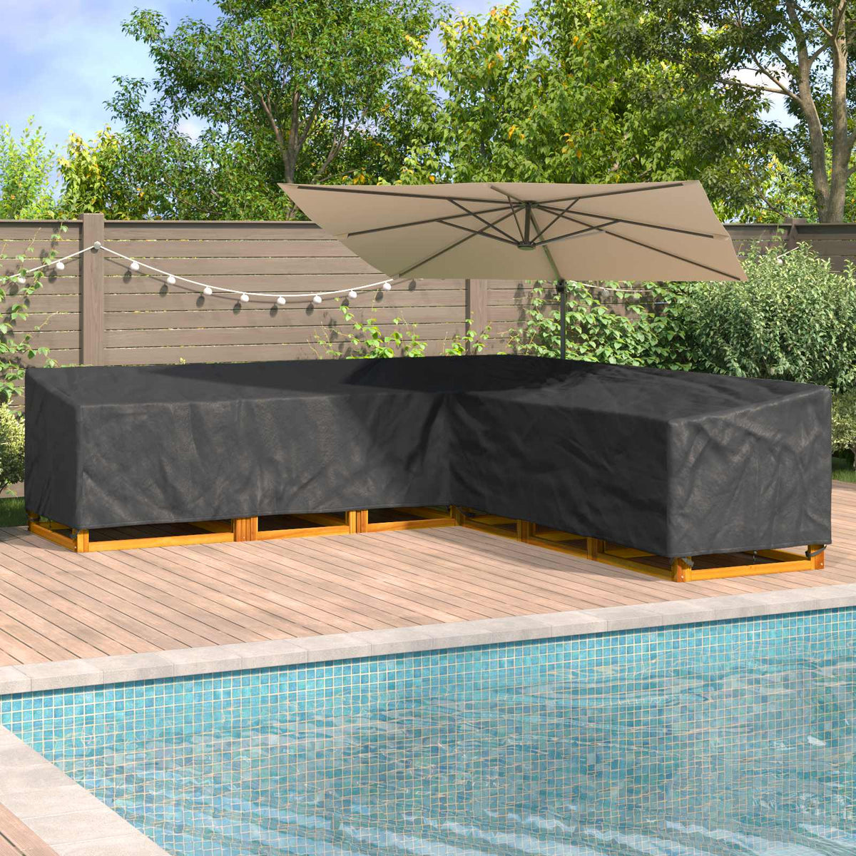 Møbelbeskyttelse Svart 300 X 300 X 80 Cm 210D Oxford Stoff