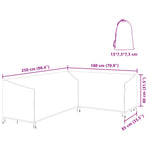 Møbelbeskyttelse Svart 250 X 180 X 80 Cm 420D Oxford Stoff