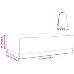 Møbelbeskyttelse Ensfarget Svart 315 X 180 X 74 Cm 420D