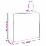 Vedstativtrekk Svart 61 X 122 X 106 Cm 210D Oxford Stoff
