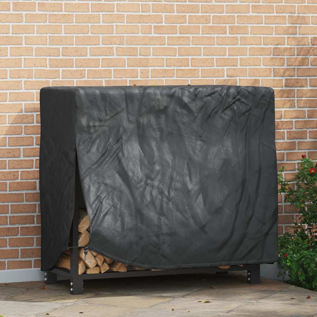 Vedstativtrekk Svart 61 X 122 X 106 Cm 420D Oxford Stoff
