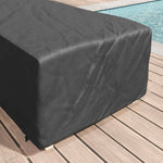 Loungerdeksel Ensfarget Svart 74 X 210 X 40 Cm Stoff