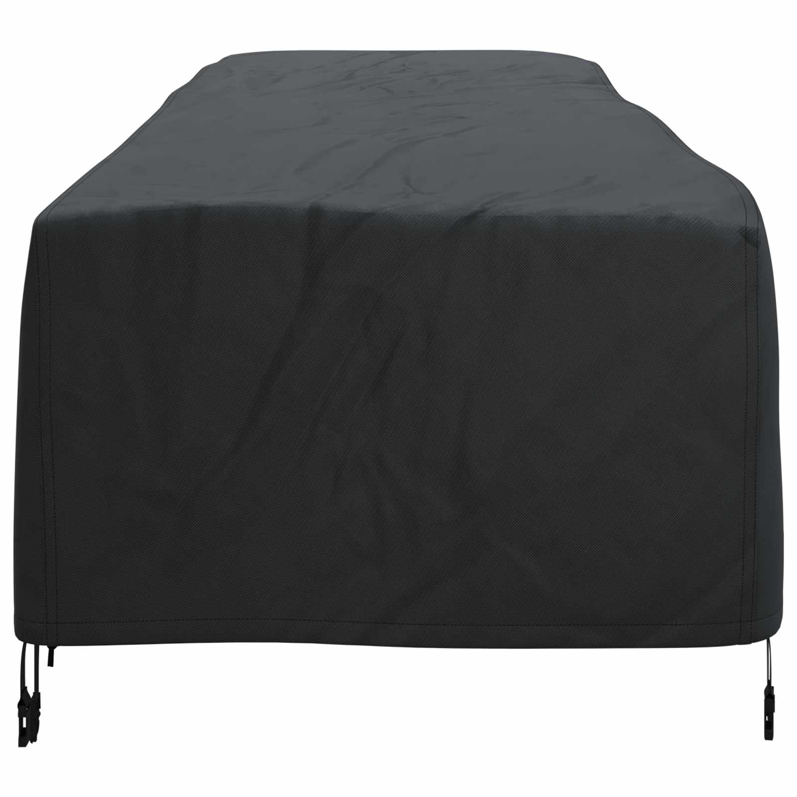 Loungerdeksel Ensfarget Svart 74 X 210 X 40 Cm Stoff