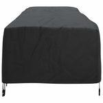 Loungerdeksel Ensfarget Svart 74 X 210 X 40 Cm Stoff