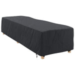 Loungerdeksel Ensfarget Svart 74 X 210 X 40 Cm Stoff