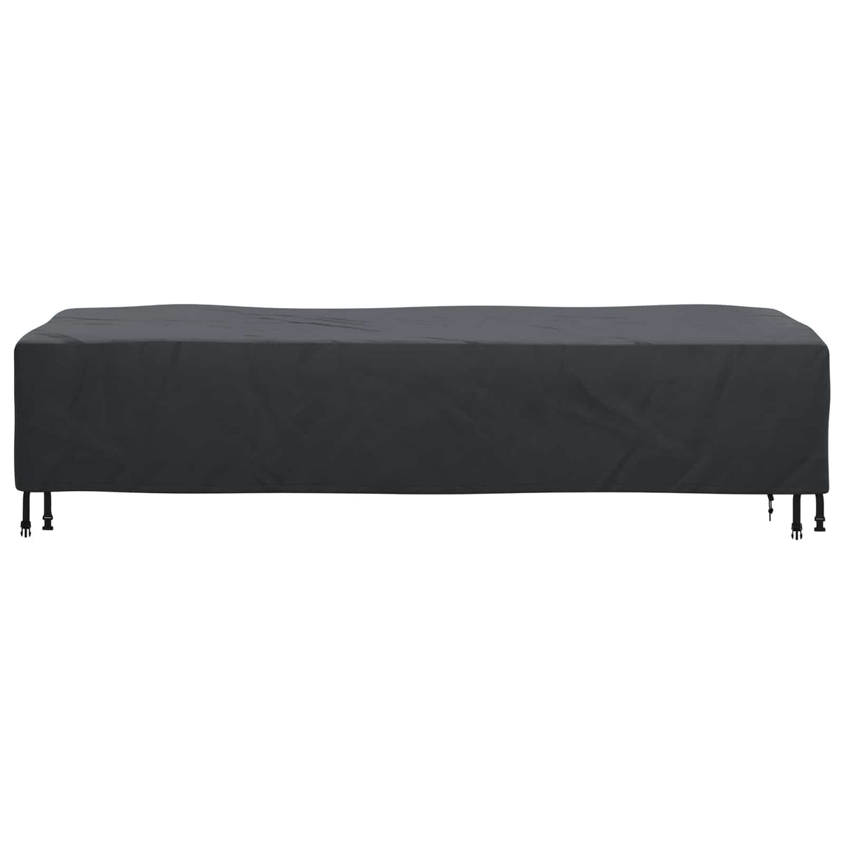 Loungerdeksel Ensfarget Svart 74 X 210 X 40 Cm Stoff