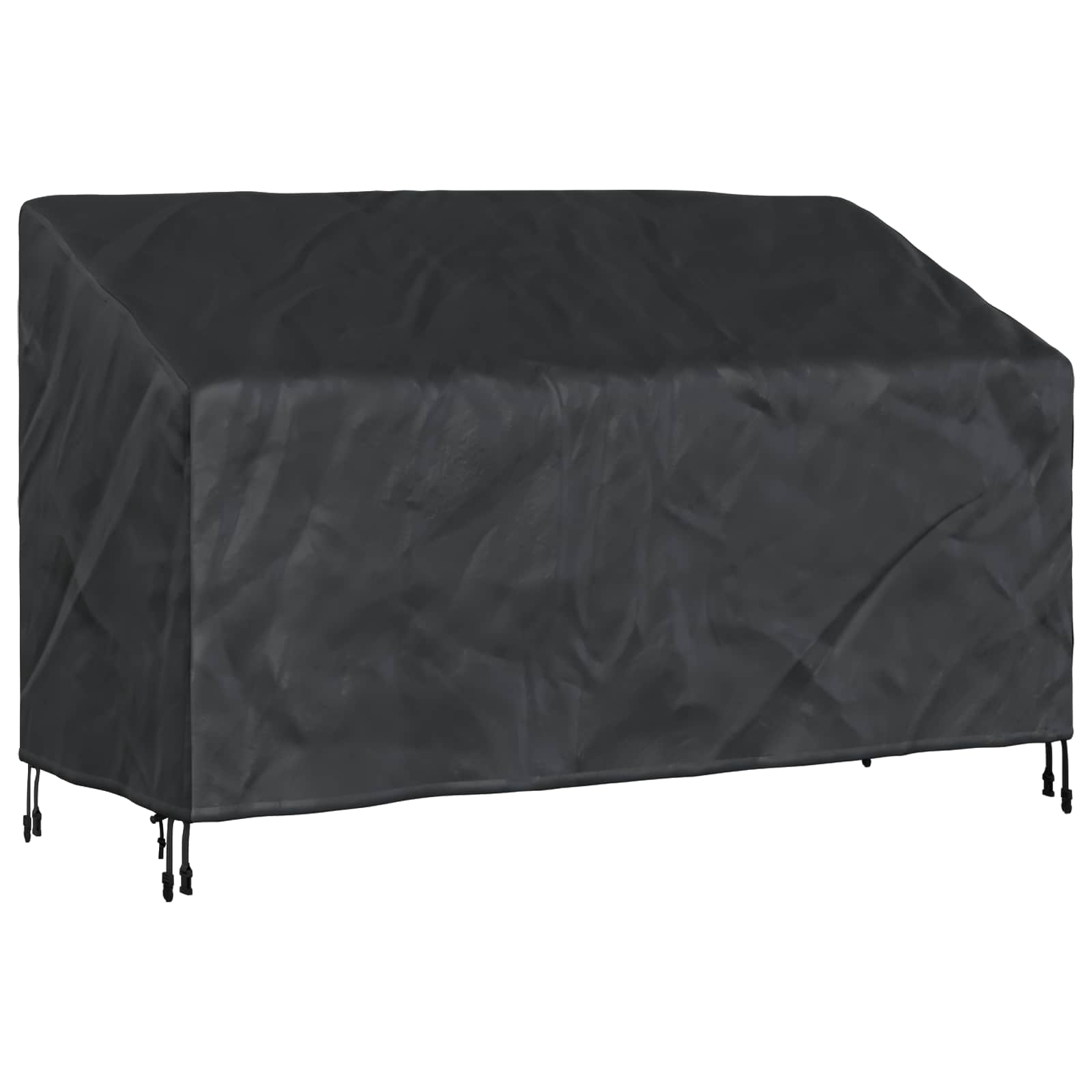 Hagebenkdeksel Svart 165 X 70 X 65 / 94 Cm 420D Oxford Stoff