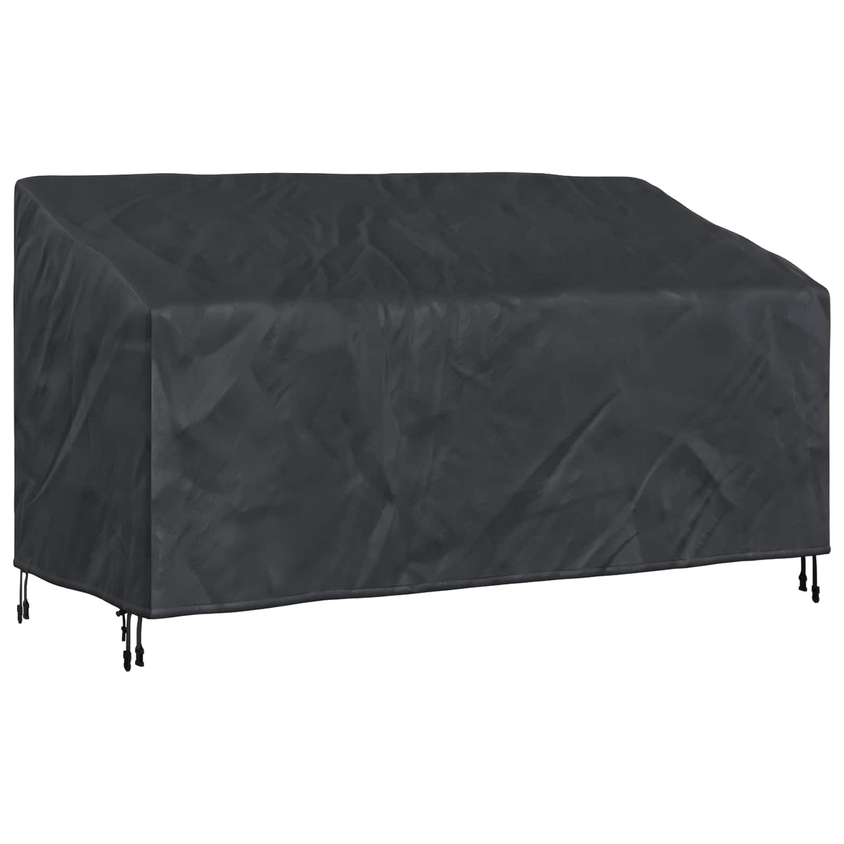 Hagebenkdeksel Svart 185 X 85 X 65 / 94 Cm 210D Oxford Stoff