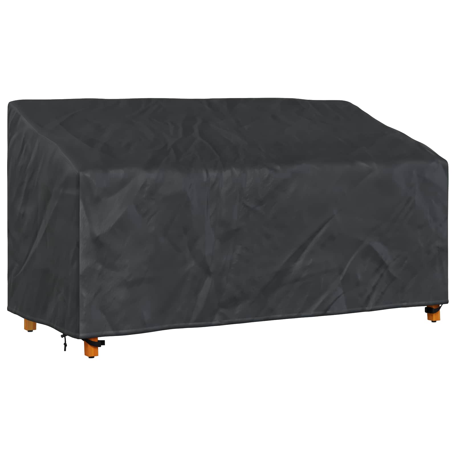 Hagebenkdeksel Svart 185 X 85 X 65 / 94 Cm 210D Oxford Stoff