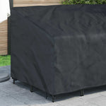Hagebenkdeksel Svart 160 X 100 X 61 / 89 Cm 210D Oxford Stoff