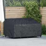 Hagebenkdeksel Svart 160 X 100 X 61 / 89 Cm 210D Oxford Stoff