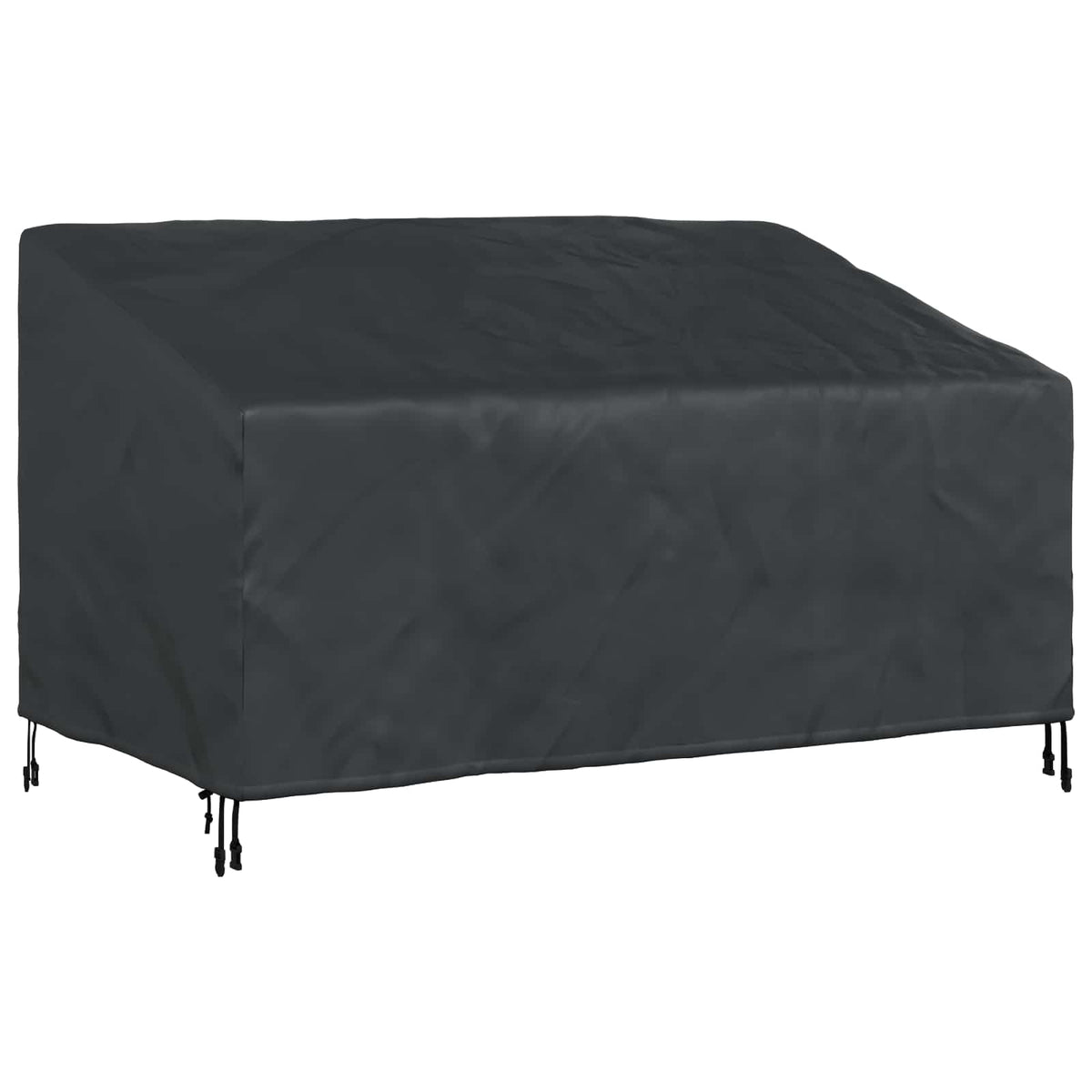 Hagebenkdeksel Svart 160 X 100 X 61 / 89 Cm 210D Oxford Stoff