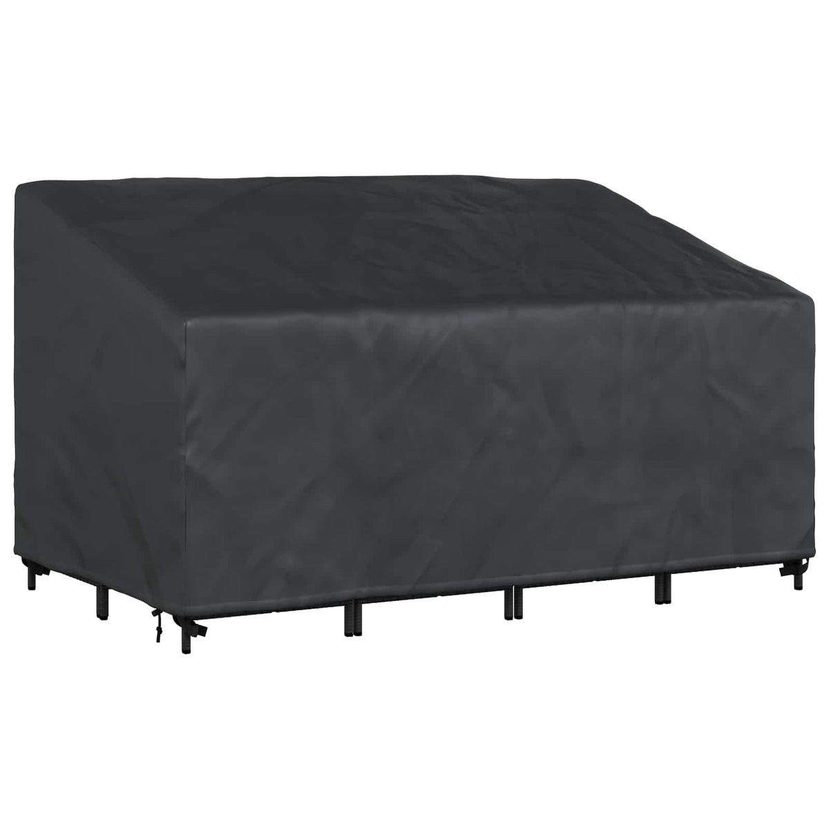 Hagebenkdeksel Svart 160 X 100 X 61 / 89 Cm 210D Oxford Stoff