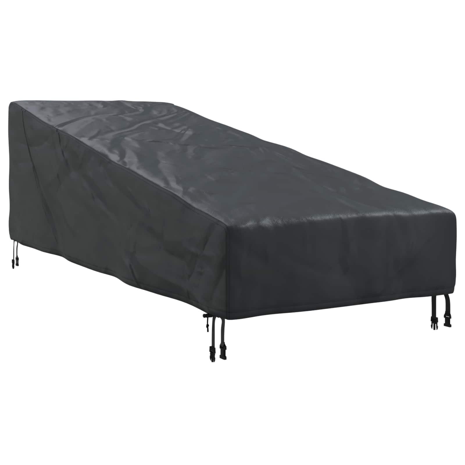 Utemøbelbeskyttelse Svart 195 X 76 X 82 Cm 210D Oxford Stoff