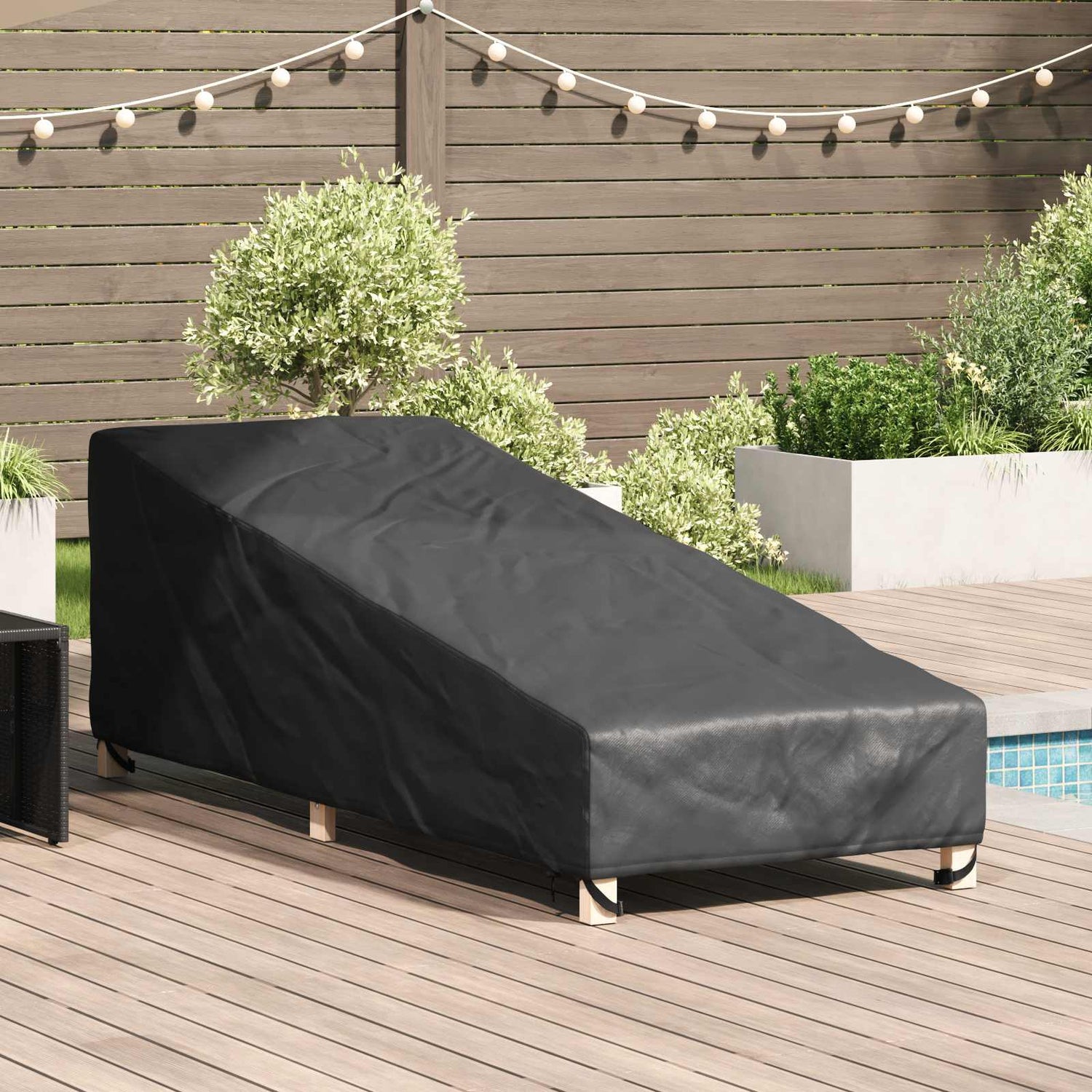 Utemøbelbeskyttelse Svart 210 X 80 X 75 Cm 210D Oxford Stoff