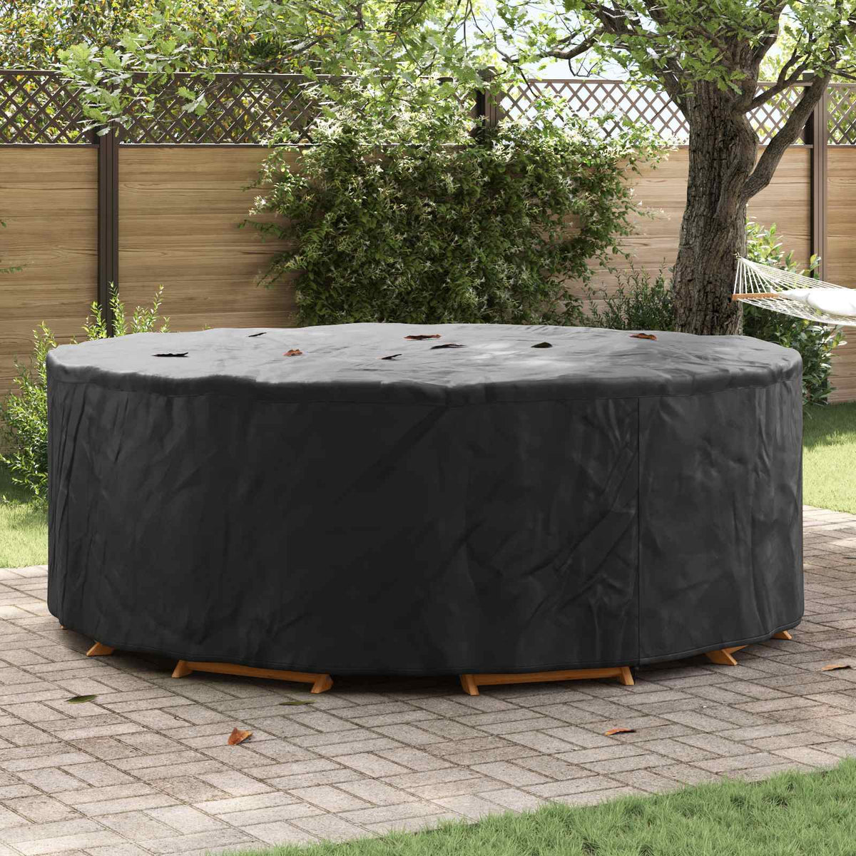 Møbelbeskyttelse Svart 244 X 244 X 71 Cm 210D Oxford Stoff