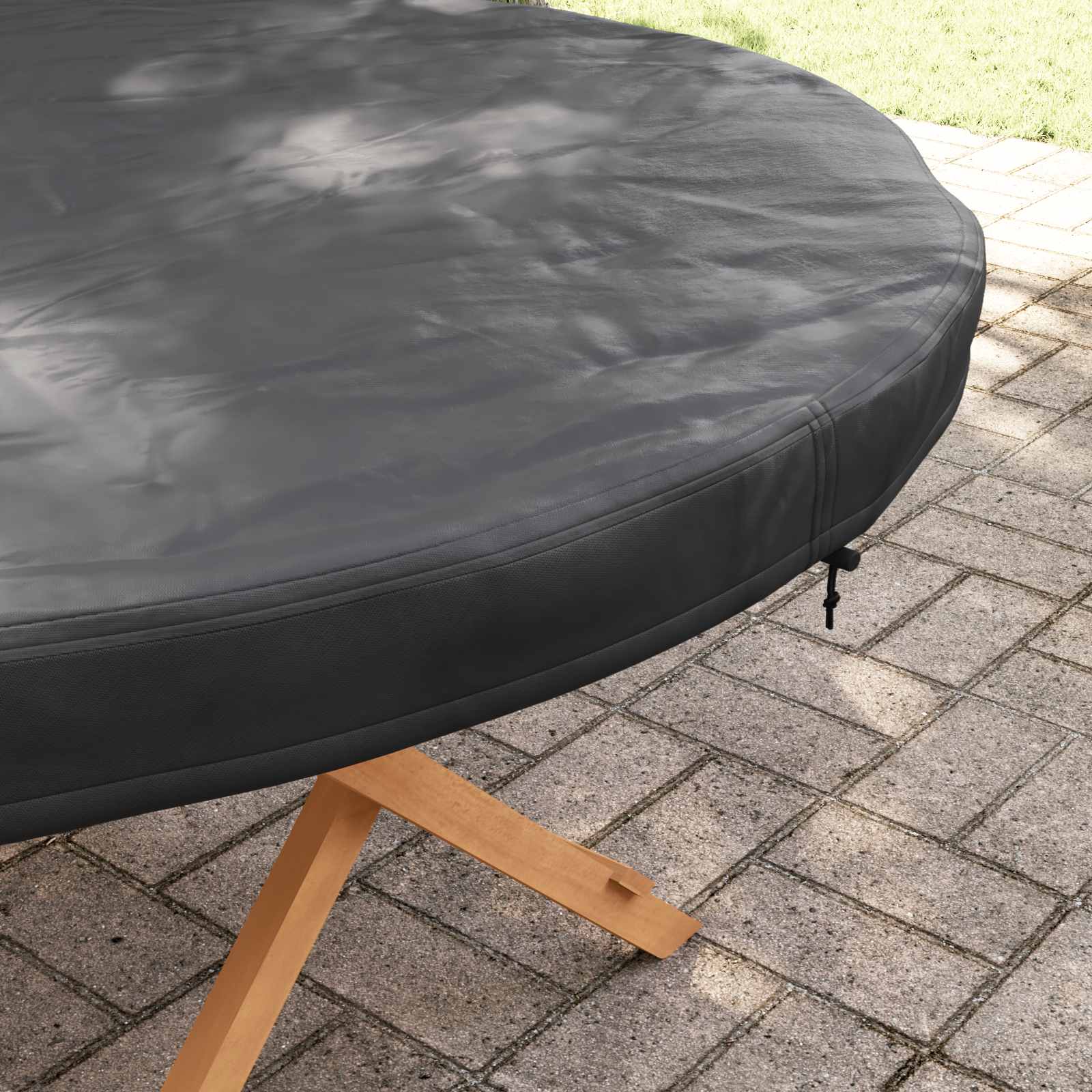 Utendørs Bordtrekk Svart 122 X 122 X 10 Cm 210D Oxford Stoff