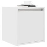 Veggmontert Nattbord 2 Stk Hvit 38X34X40 Cm